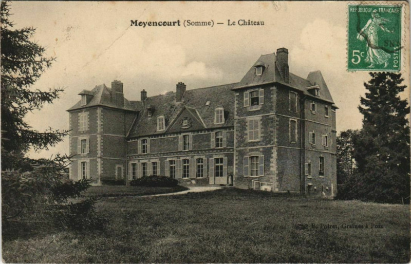 Carte postale ancienne Moyencourt - Le Chateau à Moyencourt