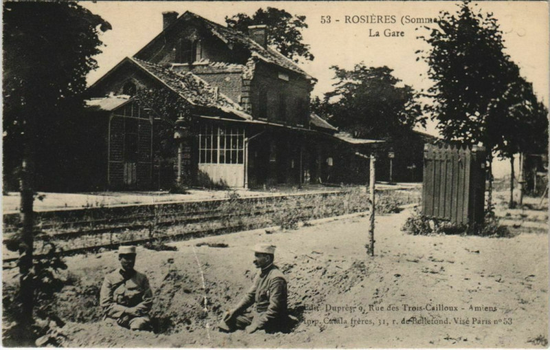 Carte postale ancienne Rosieres La Gare