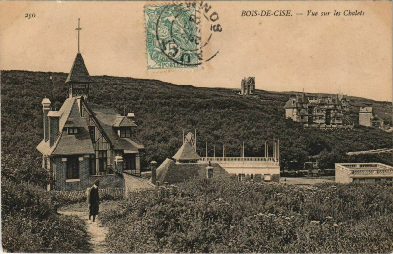 Carte postale ancienne Bois-de-Cise - Vue sur les Chalets