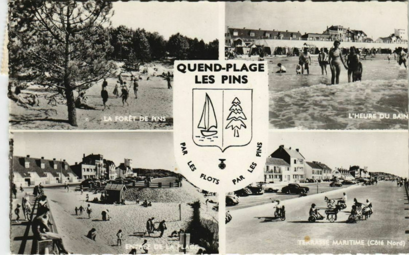 Carte postale ancienne Souvenir de Quend-Plage-les-Pins à Quend