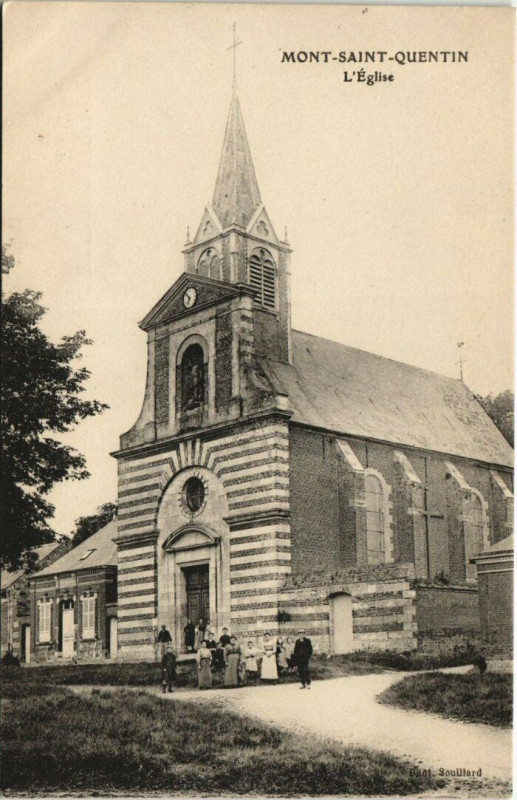 Carte postale ancienne Mont-Saint-Quentin L'Eglise