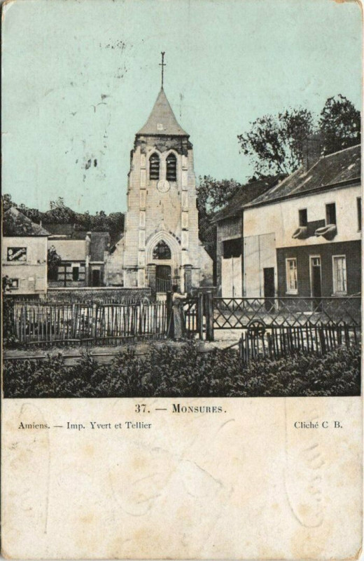 Carte postale ancienne Monsures à Monsures