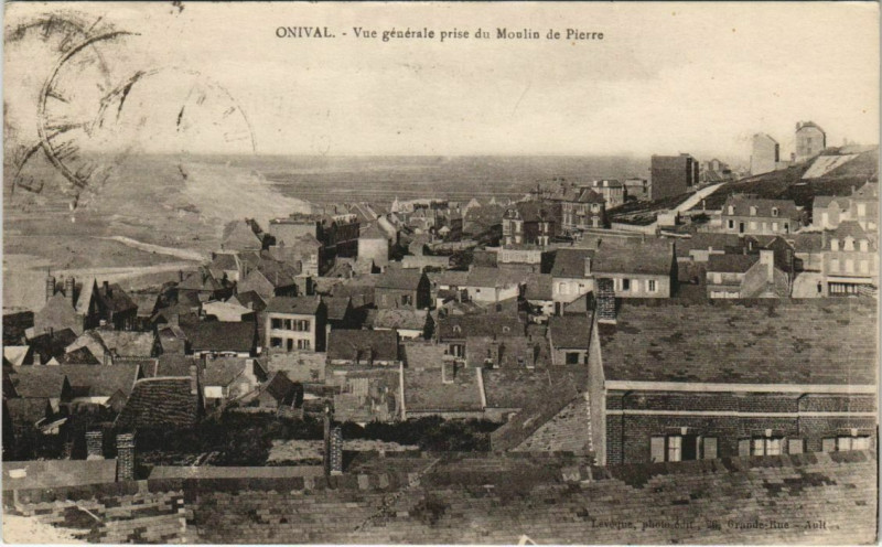 Carte postale ancienne Onival - Vue générale prise du Moulin de Pierre