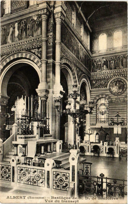 Carte postale ancienne Somme Albert Basilique de N.D. de Brébieres à Albert