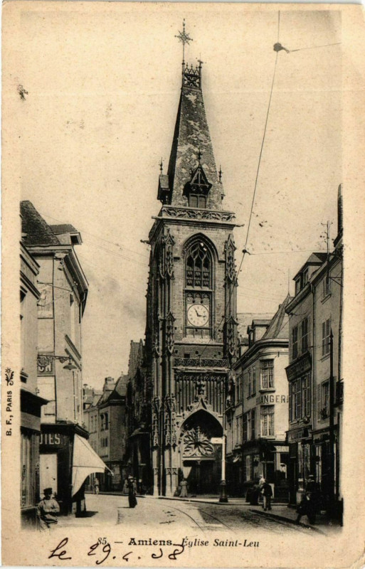 Carte postale ancienne Somme Amiens Eglise Saint-Leu Xv s. à Amiens