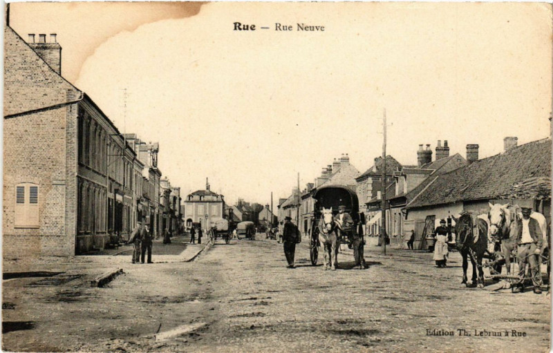 Carte postale ancienne Rue - Rue Neuve à Rue