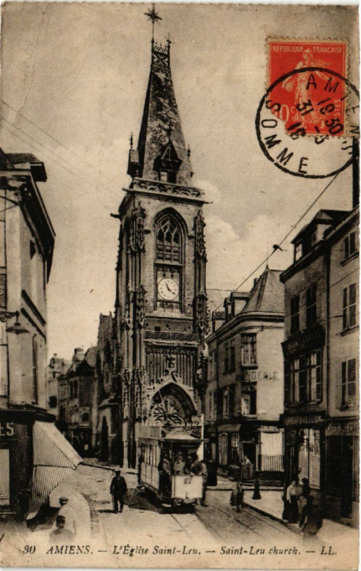 Carte postale ancienne Amiens - L'Eglise Saint-Leu - Saint-Leu church à Amiens