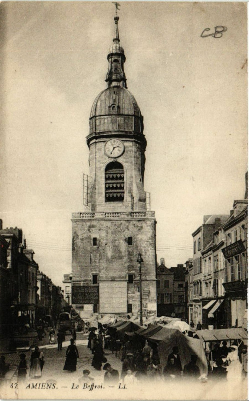 Carte postale ancienne Amiens - La Beffroi à Amiens