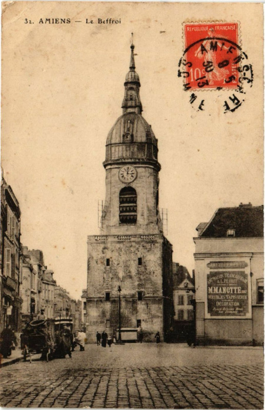 Carte postale ancienne Amiens - Le Beffroi à Amiens