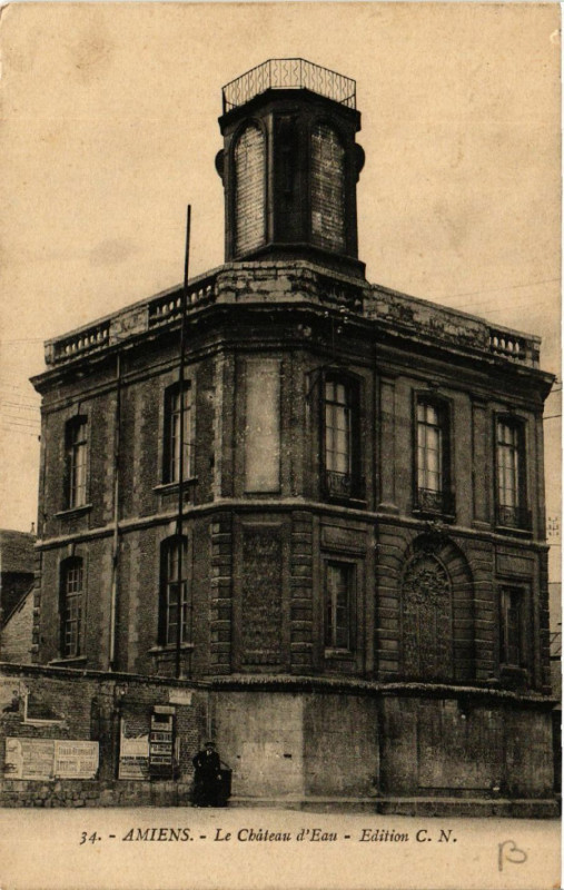 Carte postale ancienne Amiens - Le Chateau d'Eau à Amiens