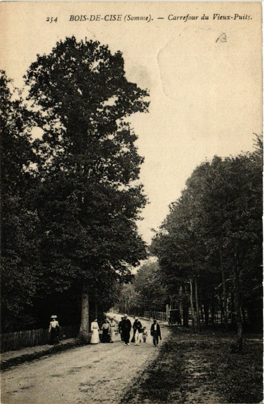 Carte postale ancienne Bois-de-Cise - Carrefour du Vieux-Puits