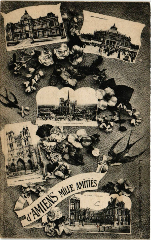 Carte postale ancienne D'Amiens Mille Amities à Amiens