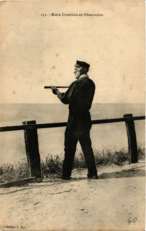 Carte postale ancienne Marin Crotellois en Observation