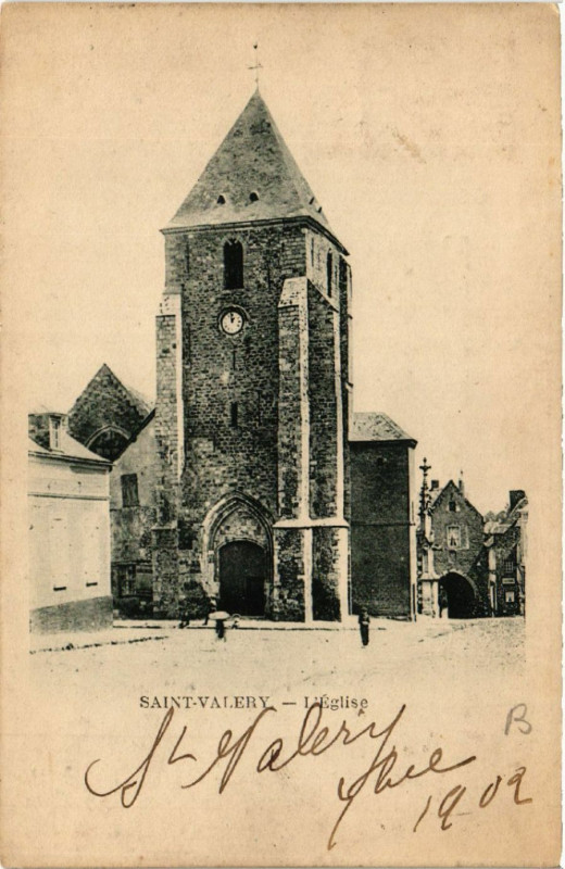 Carte postale ancienne Saint-Valery - L'Eglise à Y