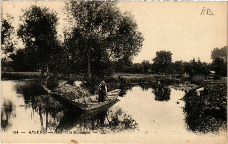 Carte postale ancienne Amiens - Les Hortillonages à Amiens
