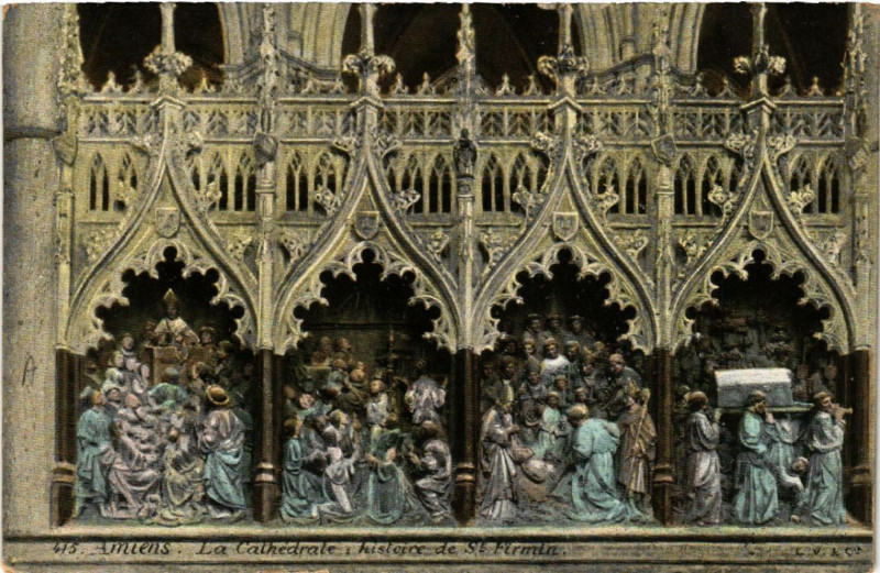 Carte postale ancienne Amiens - La Cathédrale-history de Saint-Firmin à Amiens