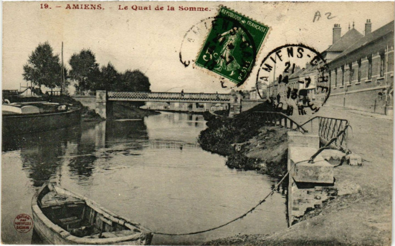 Carte postale ancienne Amiens - Le Quai de la Somme à Amiens