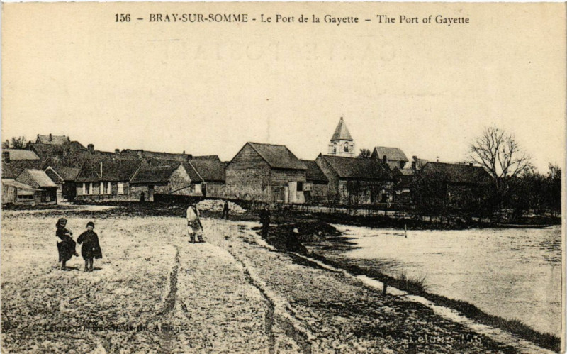 Carte postale ancienne Bray-sur-Somme - Le Port de la Gayette - The Port of Gayette à Bray-sur-Somme