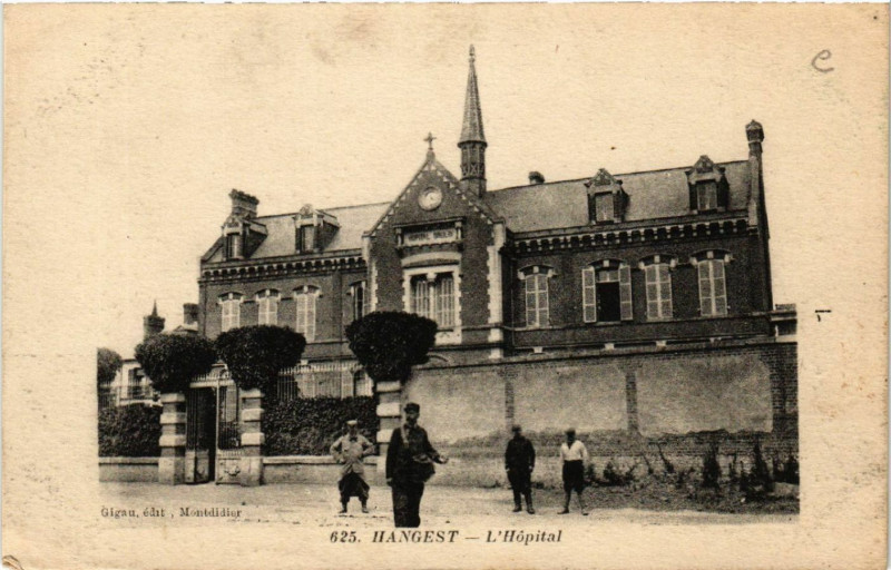 Carte postale ancienne Hangest - L'Hopital