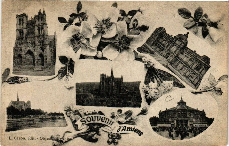 Carte postale ancienne Souvenir d'Amiens à Amiens