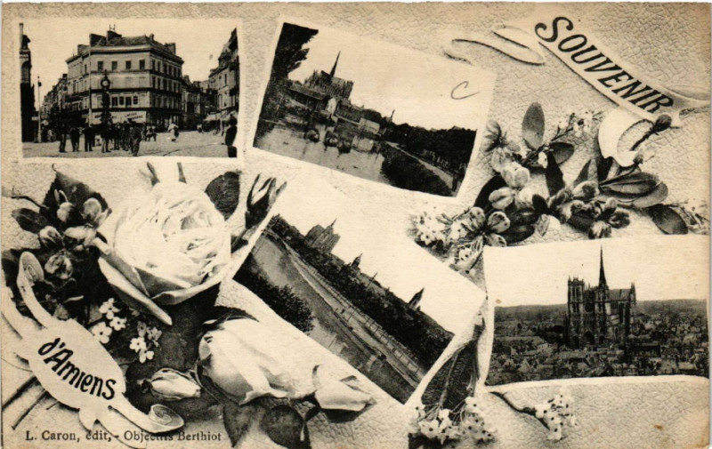 Carte postale ancienne Souvenir d'Amiens à Amiens