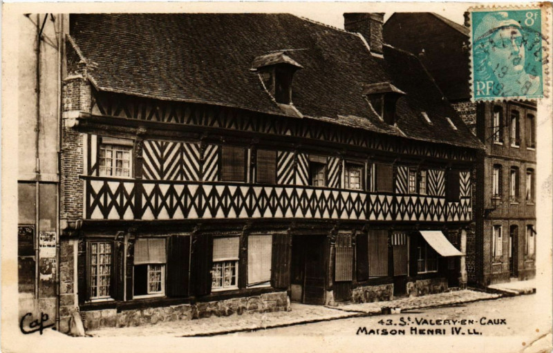 Carte postale ancienne Valery-en-Caux - Maison Henri Iv à Y