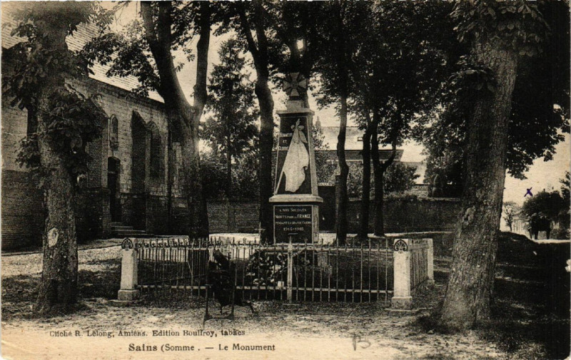 Carte postale ancienne Sains - Le Mon.