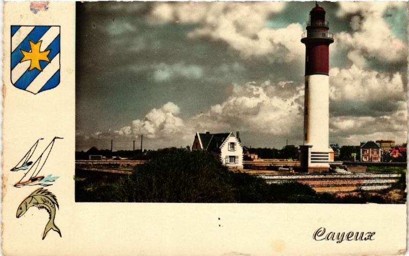 Carte postale ancienne Cayeux - Phare de Brighton pres Cayeux à Y