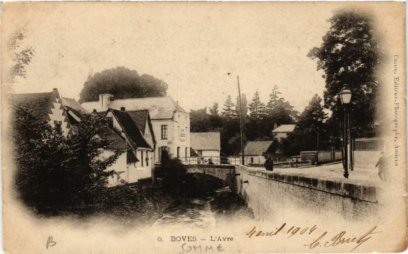 Carte postale ancienne Boves - L'Avre à Boves