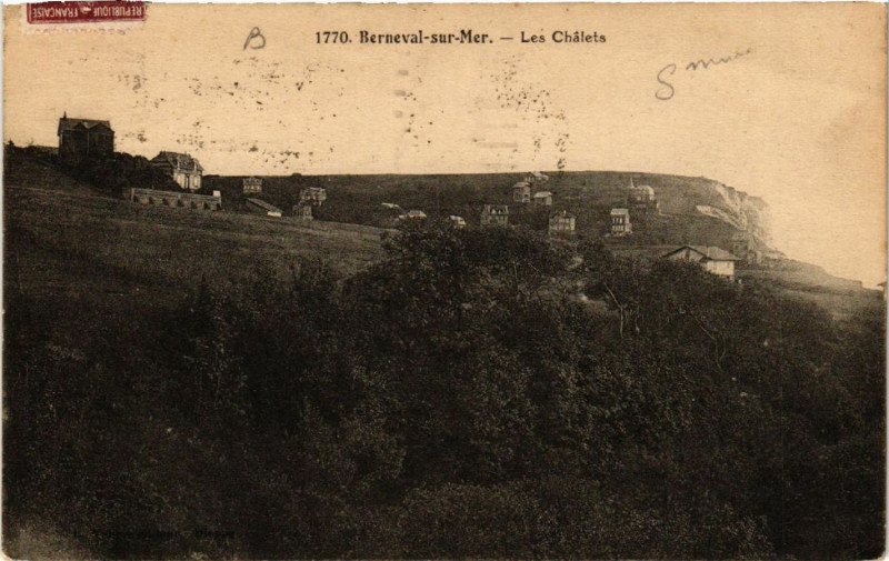 Carte postale ancienne Berneval-sur-Mer - Les Chalets