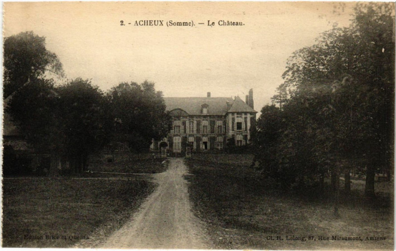 Carte postale ancienne Acheux - Le Chateau