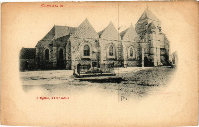 Carte postale ancienne Cayeux le - L'Eglise Xii siecle à Y