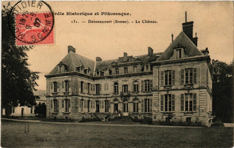 Carte postale ancienne Hist. et Pitt. - Davenescourt - Le Chateau à Davenescourt