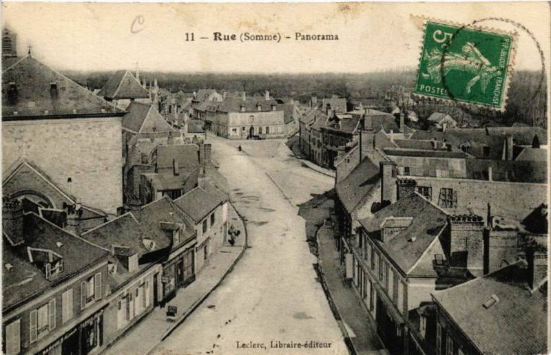 Carte postale ancienne Rue - Panorama à Rue