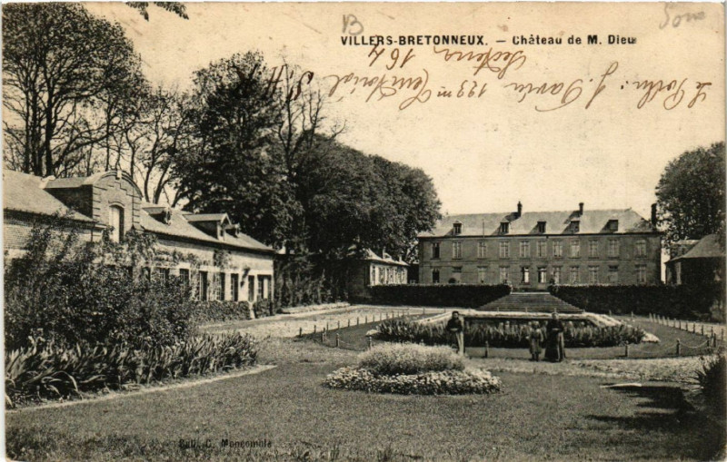 Carte postale ancienne Villers-Bretonneux - Chateau de M.Dieu à Villers-Bretonneux