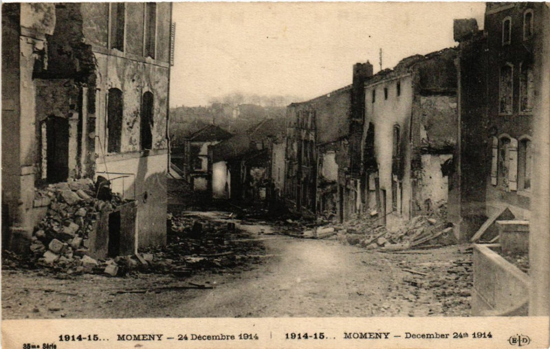Carte postale ancienne 1914-15 Momeny - 24 Decembre 1914 à Y