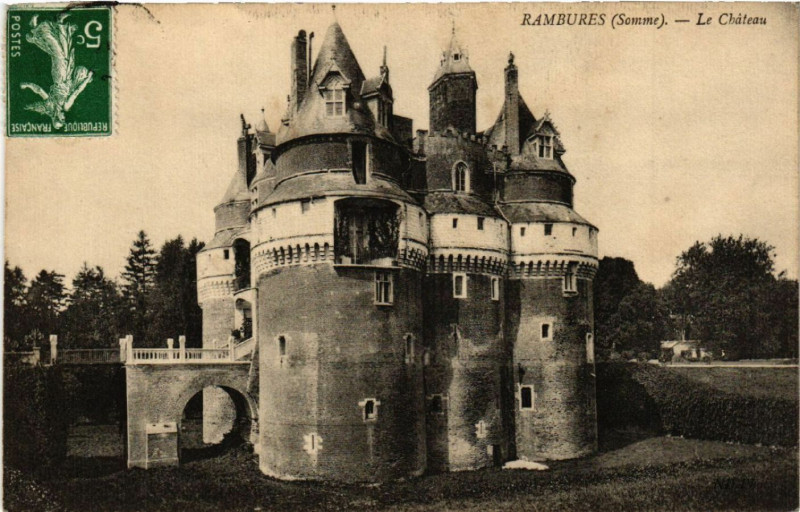 Carte postale ancienne Rambures - Le Chateau à Rambures