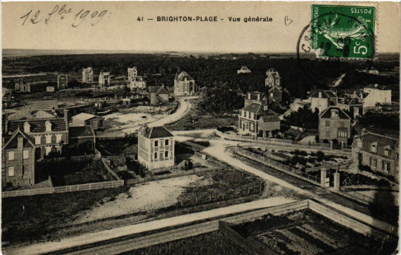 Carte postale ancienne Brighton - Plage - Vue générale