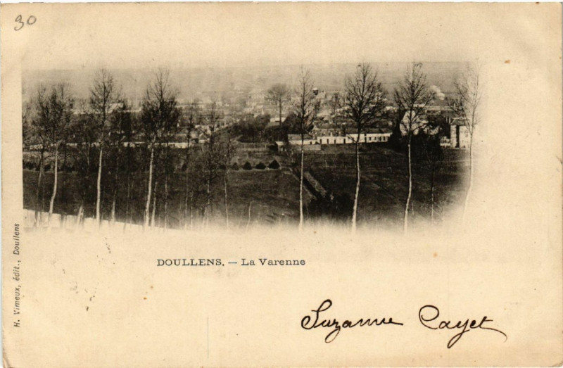 Carte postale ancienne Doullens - La Varenne à Doullens