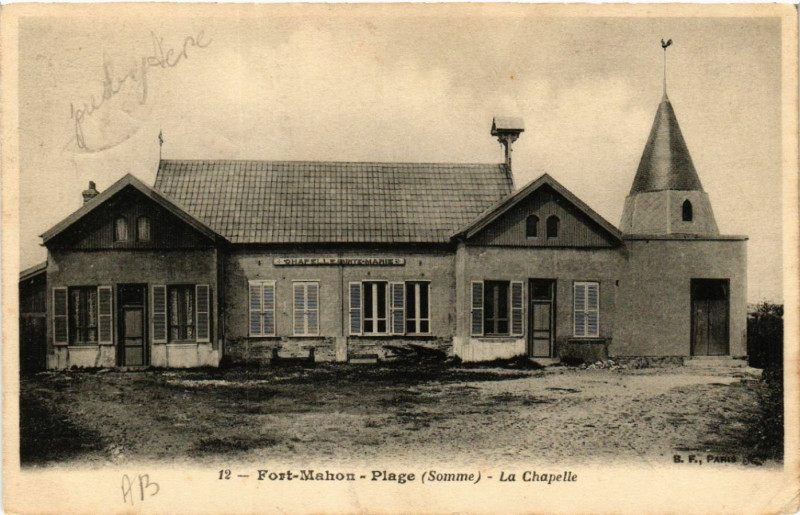 Carte postale ancienne Fort-Mahon - Plage - La Chapelle à Fort-Mahon-Plage