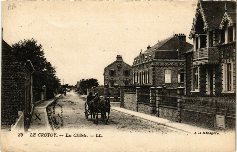 Carte postale ancienne Le Crotoy - Les Chalets au Crotoy