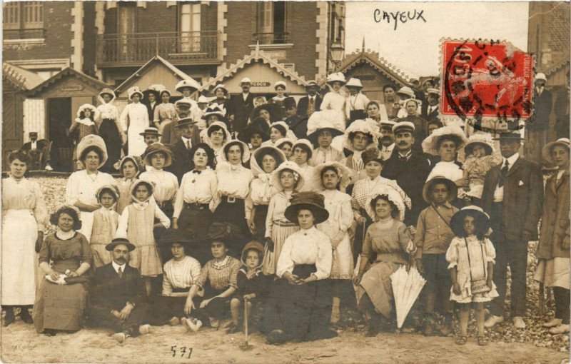 Carte postale ancienne Cayeux - 1911 carte photo à Y