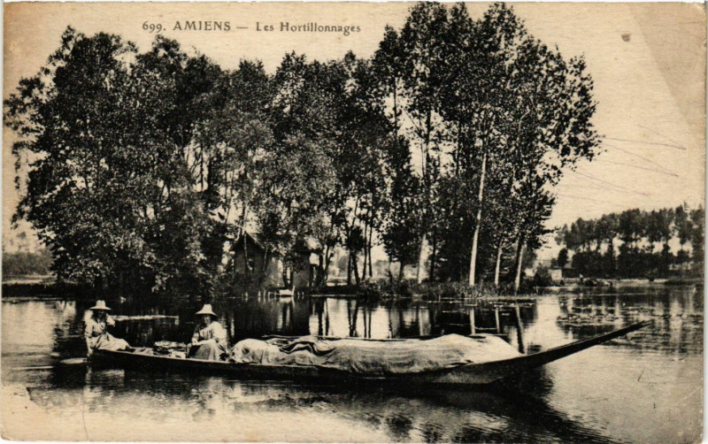 Carte postale ancienne Amiens - Les Hortillonnages à Amiens