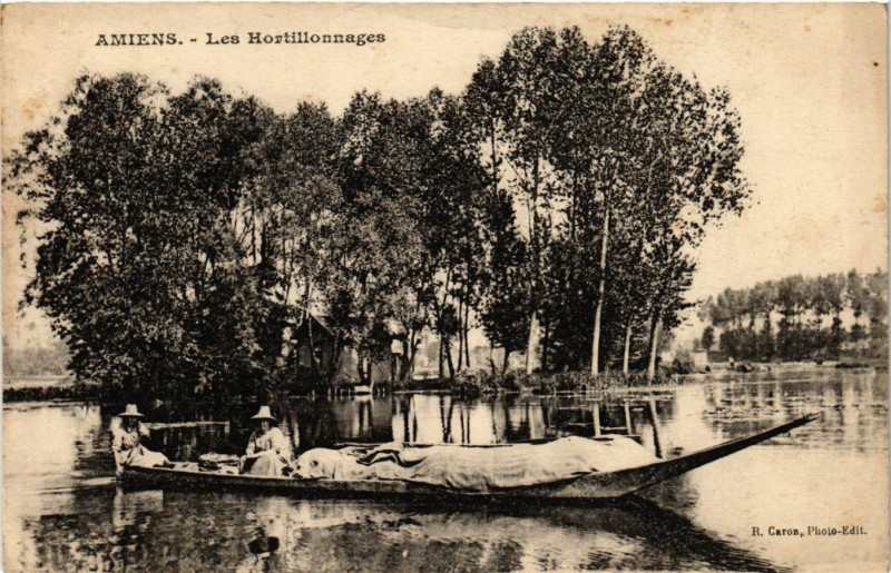 Carte postale ancienne Amiens - Les Hortillonnages à Amiens