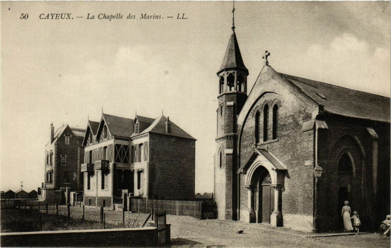 Carte postale ancienne Cayeux - La Chapelle des Marins à Y