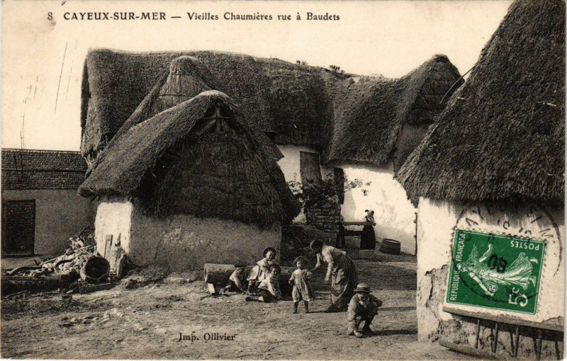 Carte postale ancienne Cayeux-sur-Mer - Vieilles Chaumieres ru a Baudets à Cayeux-sur-Mer