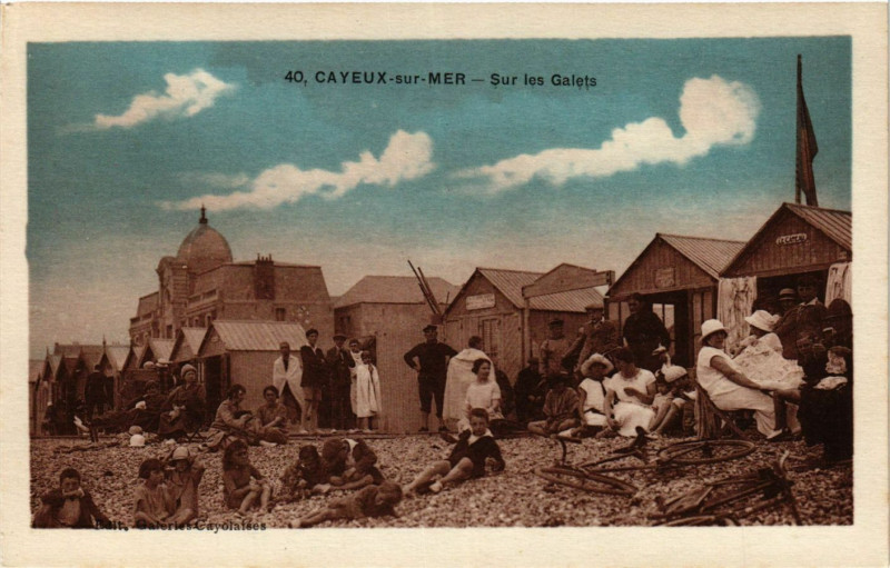 Carte postale ancienne Cayeux-sur-Mer - Sur les Galets à Cayeux-sur-Mer