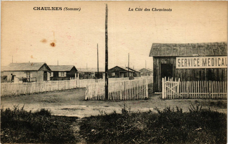 Carte postale ancienne Chaulnes - La Cite des Cheminois à Chaulnes