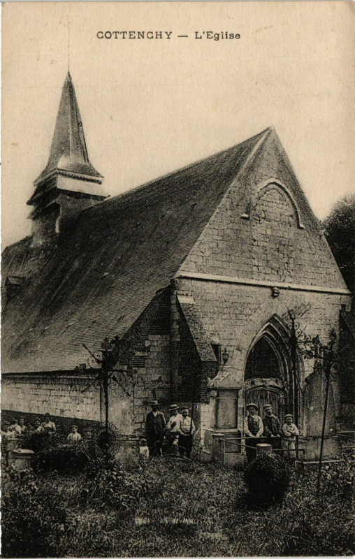 Carte postale ancienne Cottenchy - L'Eglise à Cottenchy