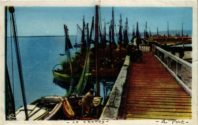 Carte postale ancienne Le Crotoy - Le Port et la Jetée au Crotoy
